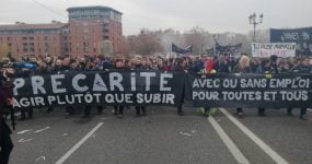 Toulouse : manifestation des chômeurs contre la réforme des retraites