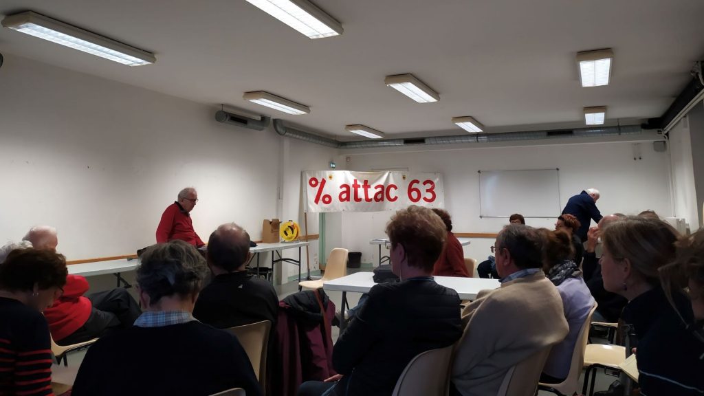 Chom'actif anime un atelier à l’Université d’automne d’ATTAC 63